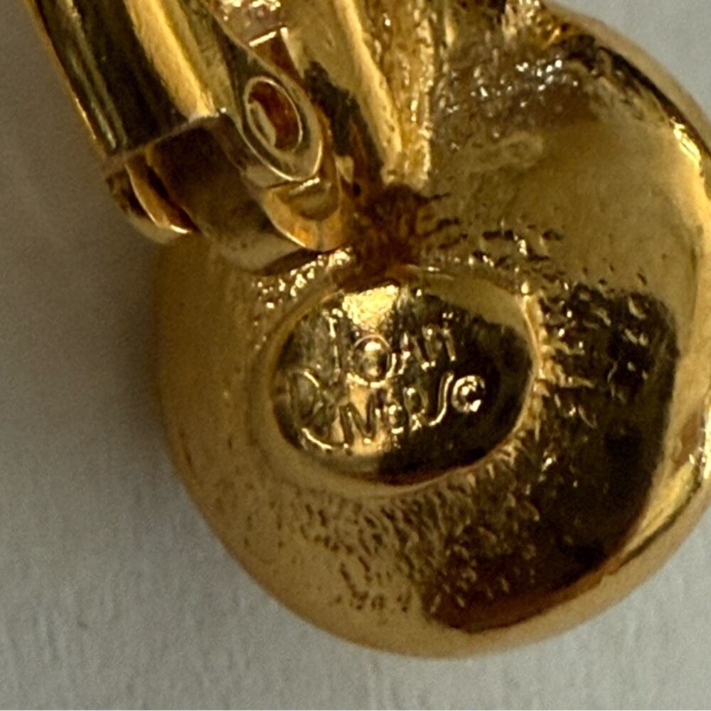 Joan River Gold Tone Drop Earrings View 6